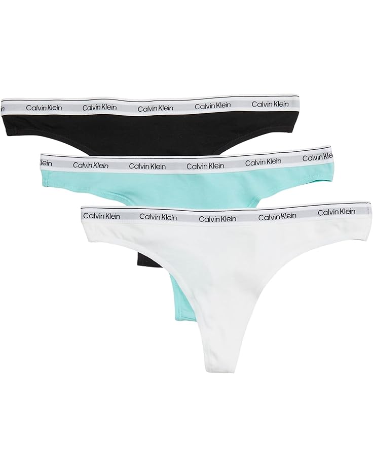 6pm Calvin Klein Underwear Icon Logo 3-Pack Thong Women's
