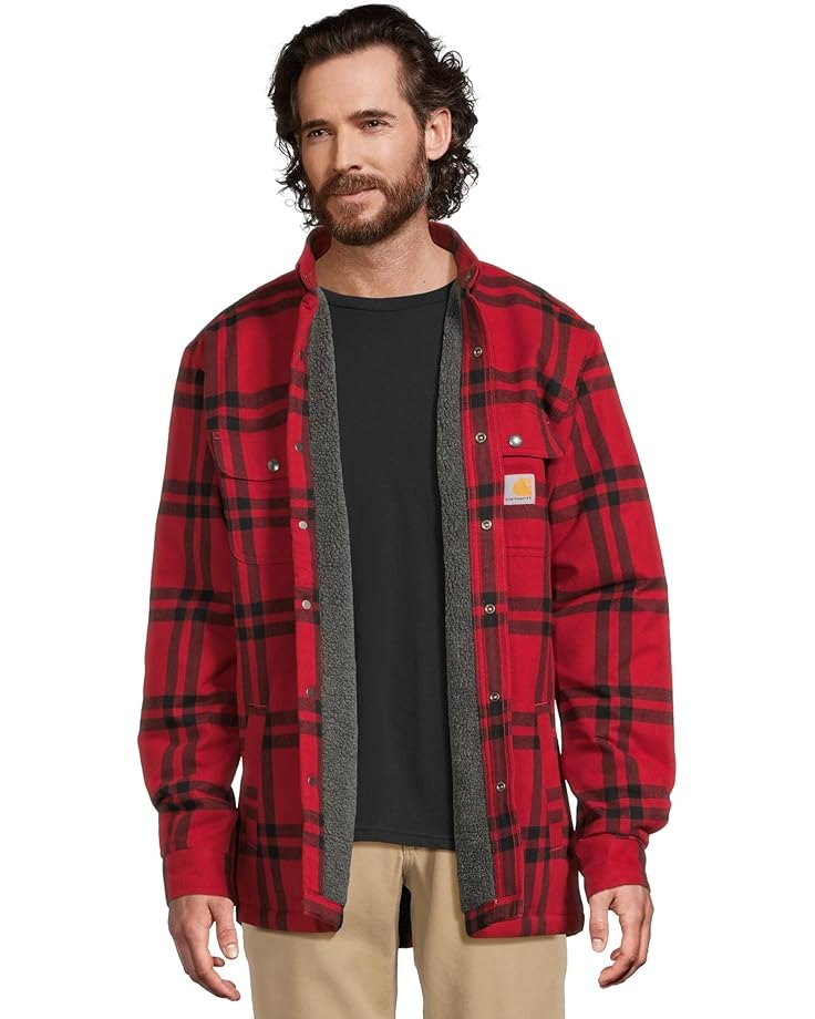 Carhartt Relaxed Fit Flannel Sherpa-Lined Shirt Jacket Men's