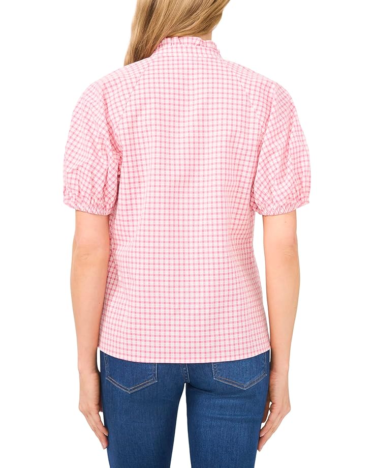 CeCe Raglan Sleeves Ruffled Split Neck Blouse Women's