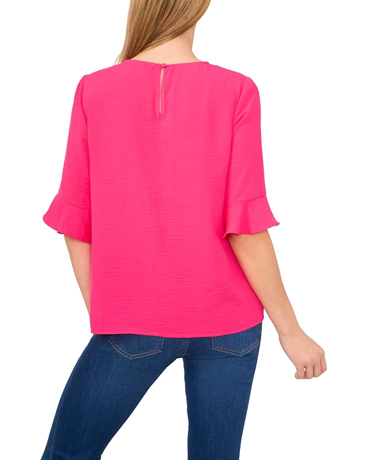 6pm CeCe Short Sleeves Ruffle Cuff Crew Neck Blouse Women's