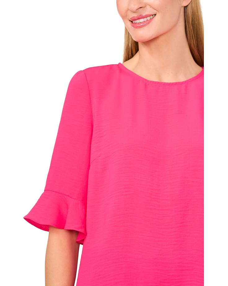 6pm CeCe Short Sleeves Ruffle Cuff Crew Neck Blouse Women's