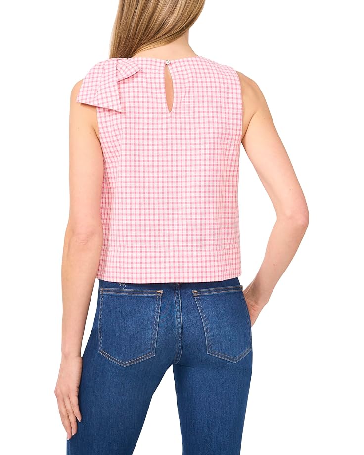 CeCe Sleevesless Crew Neck Top W/ Shoulder Bow Women's