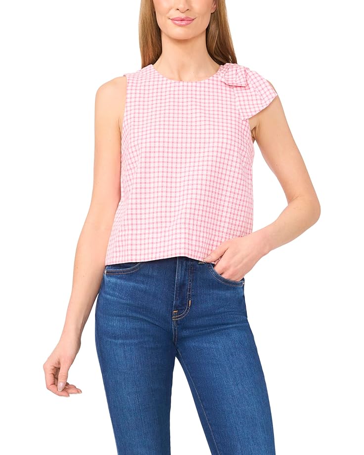 CeCe Sleevesless Crew Neck Top W/ Shoulder Bow Women's