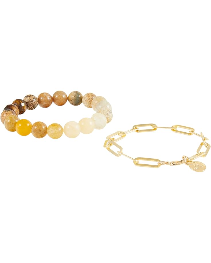 6pm Dee Berkley Orange Ombre Gemstone Bracelet Stack