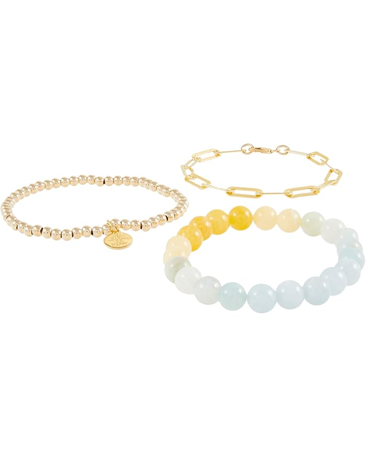 6pm Dee Berkley Yellow Ombre Gemstone Bracelet Stack