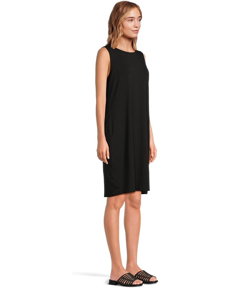 6pm Eileen Fisher Round Neck Knee Length Dress Women's