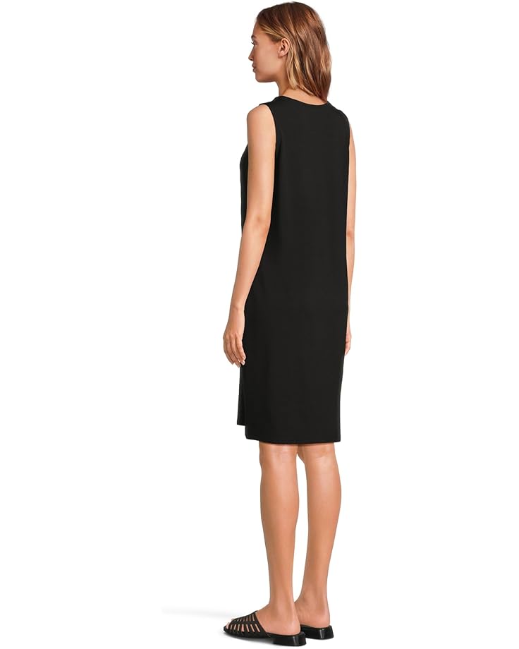 6pm Eileen Fisher Round Neck Knee Length Dress Women's