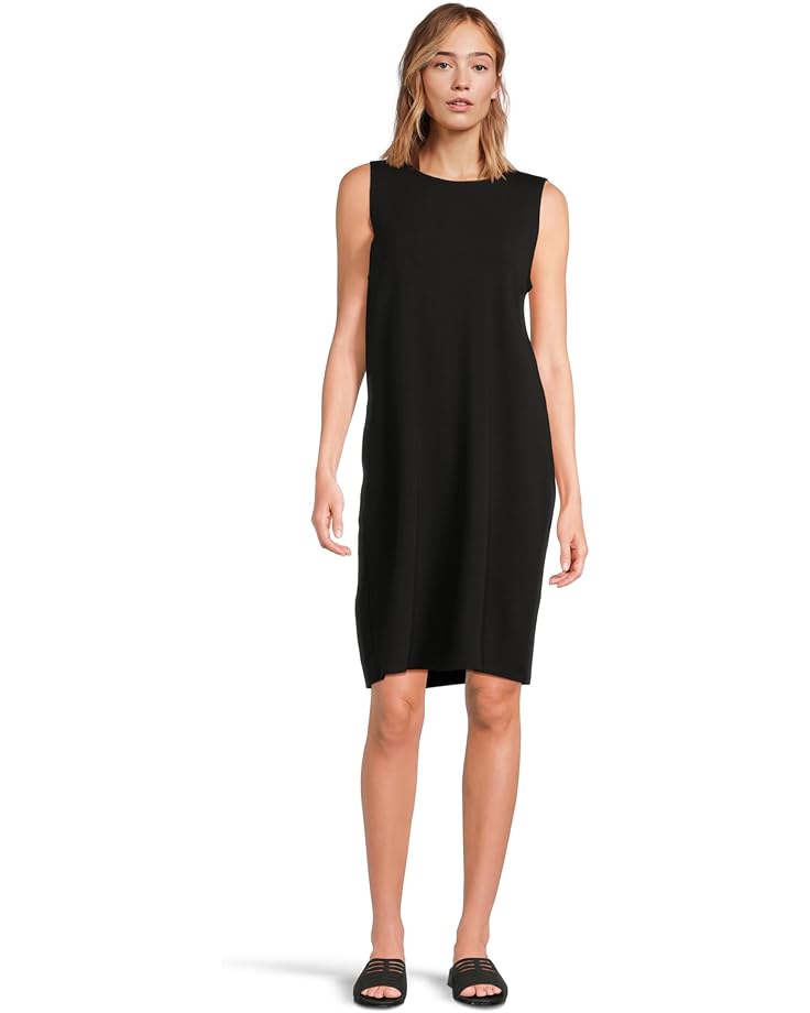 6pm Eileen Fisher Round Neck Knee Length Dress Women's
