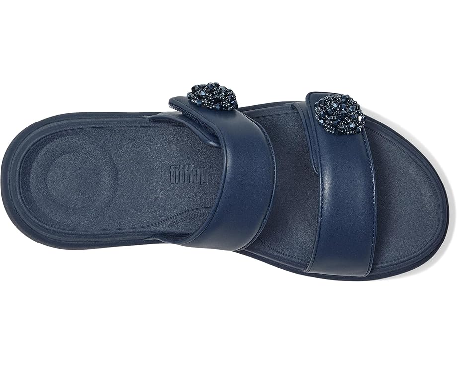 6pm FitFlop F-Mode Go Beadie-Button Adj. Flatform 2-Bar Slides Women's