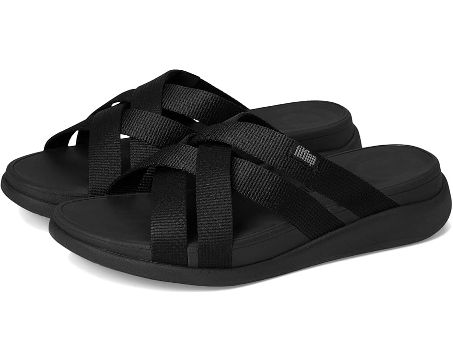 6pm FitFlop F-Mode Go Webbing Flatform Strappy Slides Women's