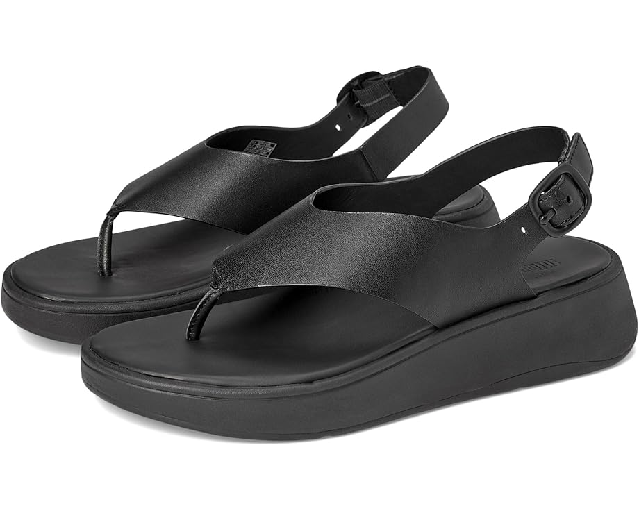 FitFlop F-Mode Leather Flatform Back-Strap Toe/Post Sandals Women's