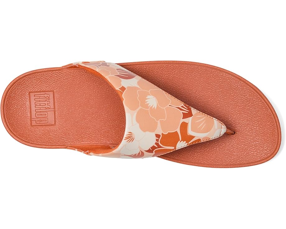 6pm FitFlop Lulu Flowerz Leather Toe-Post Sandals Women's