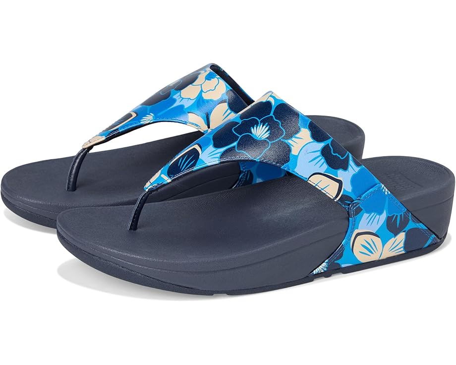 6pm FitFlop Lulu Flowerz Leather Toe-Post Sandals Women's