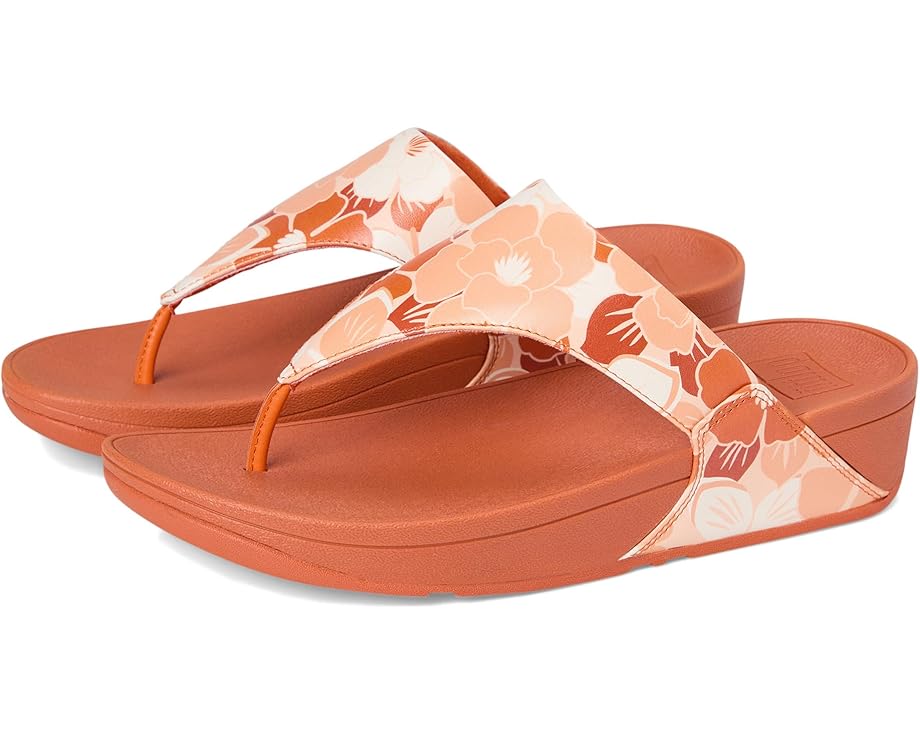 6pm FitFlop Lulu Flowerz Leather Toe-Post Sandals Women's