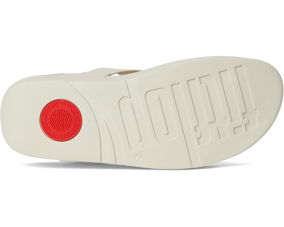 6pm FitFlop Lulu Resin-Buckle Leather Toe-Post Sandals Women's