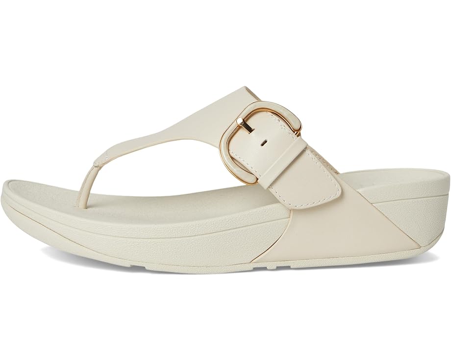 6pm FitFlop Lulu Resin-Buckle Leather Toe-Post Sandals Women's