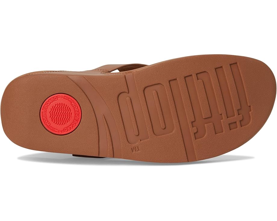 6pm FitFlop Lulu Resin-Buckle Leather Toe-Post Sandals Women's
