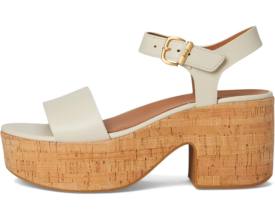 6pm FitFlop Platfforms Leather/Cork Heeled Ankle-Strap Sandals Women's