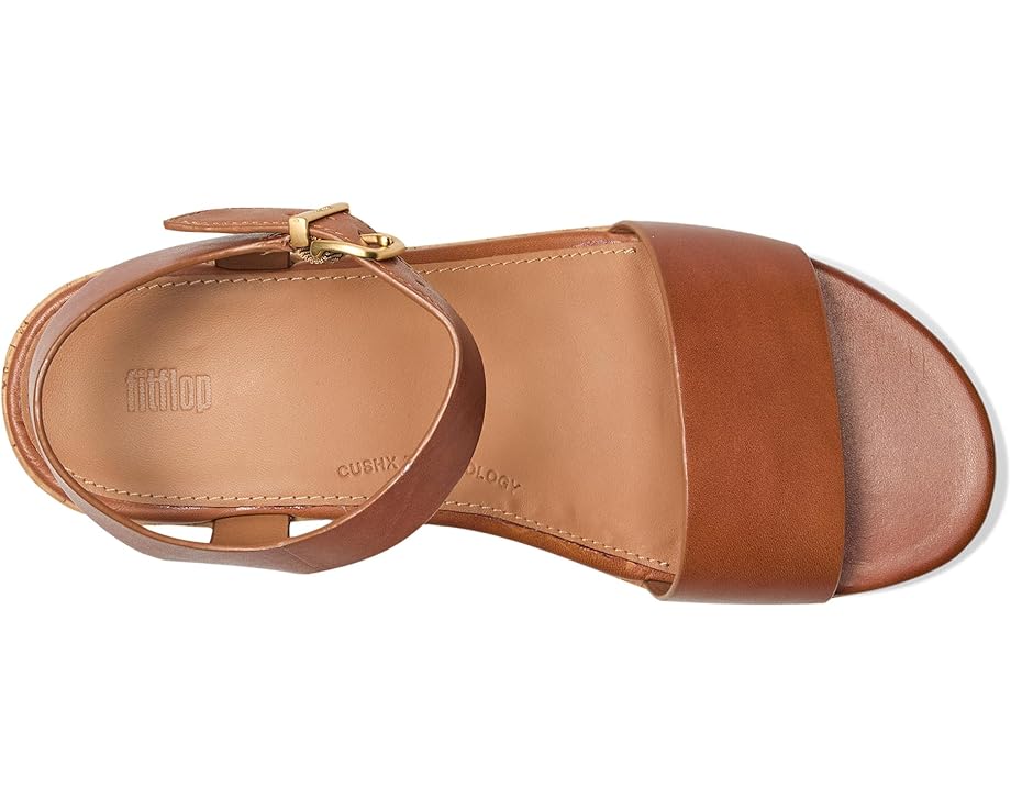 FitFlop Platfforms Leather/Cork Heeled Ankle-Strap Sandals Women's