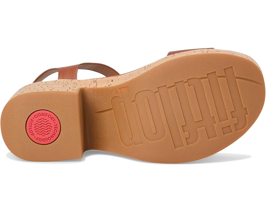 FitFlop Platfforms Leather/Cork Heeled Ankle-Strap Sandals Women's