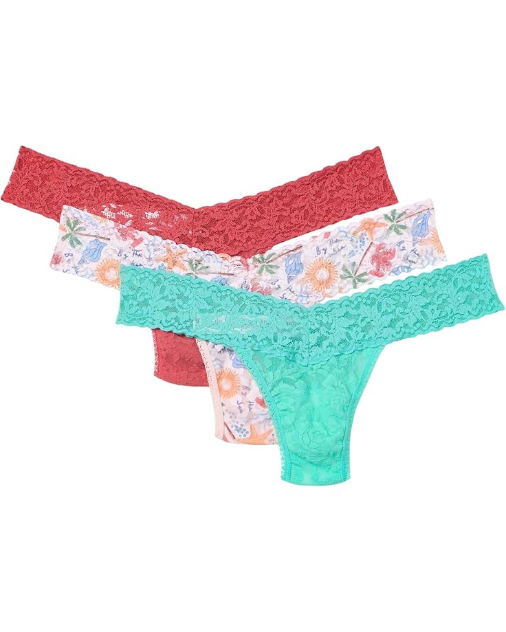 6pm Hanky Panky Signature Lace Low Rise Thong 3-Pack Women's