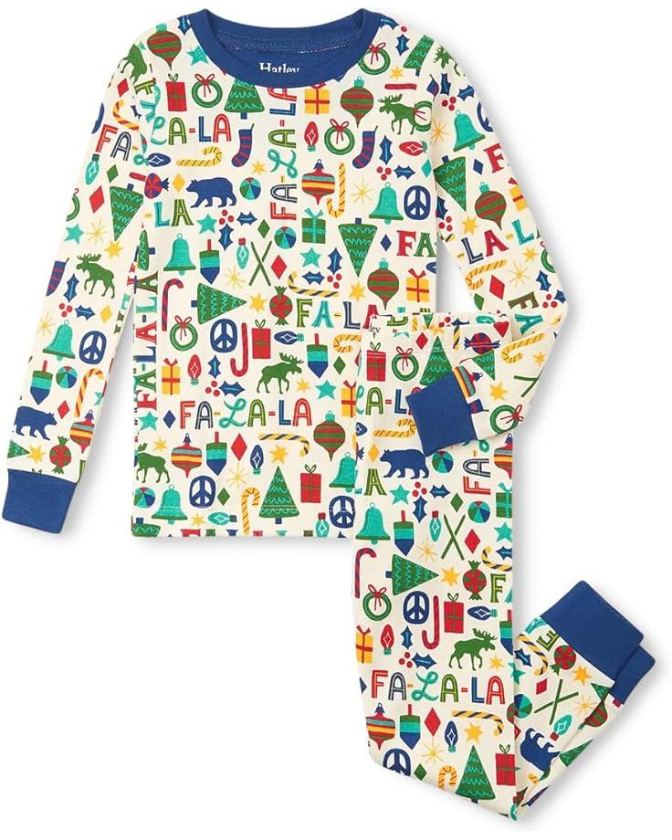 6pm Hatley Kids Blue Falala Cotton Pajama Set (Toddler/Little Kid/Big Kid)