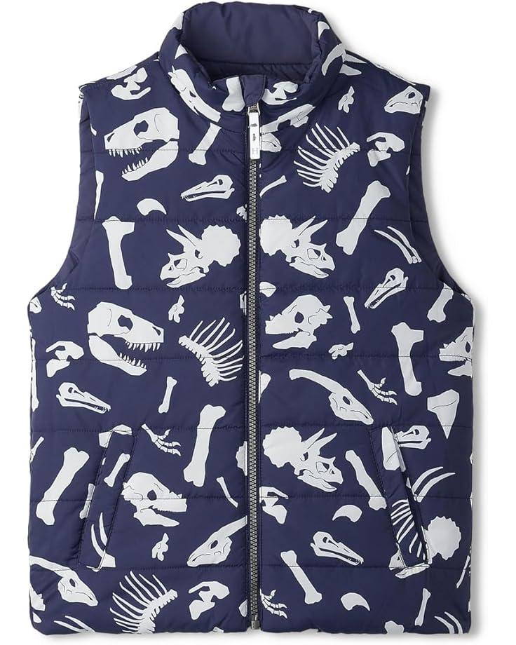 6pm Hatley Kids Dino Fossils Reversible Quilted Vest (Toddler/Little Kid/Big Kid)