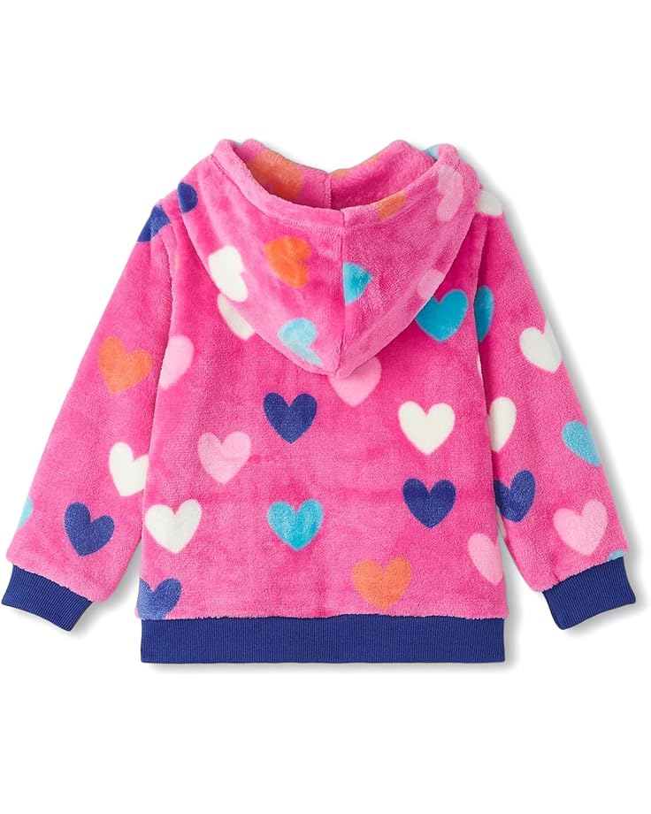 6pm Hatley Kids Hearts Fuzzy Fleece Zip-Up Hoodie (Toddler/Little Kid/Big Kid)