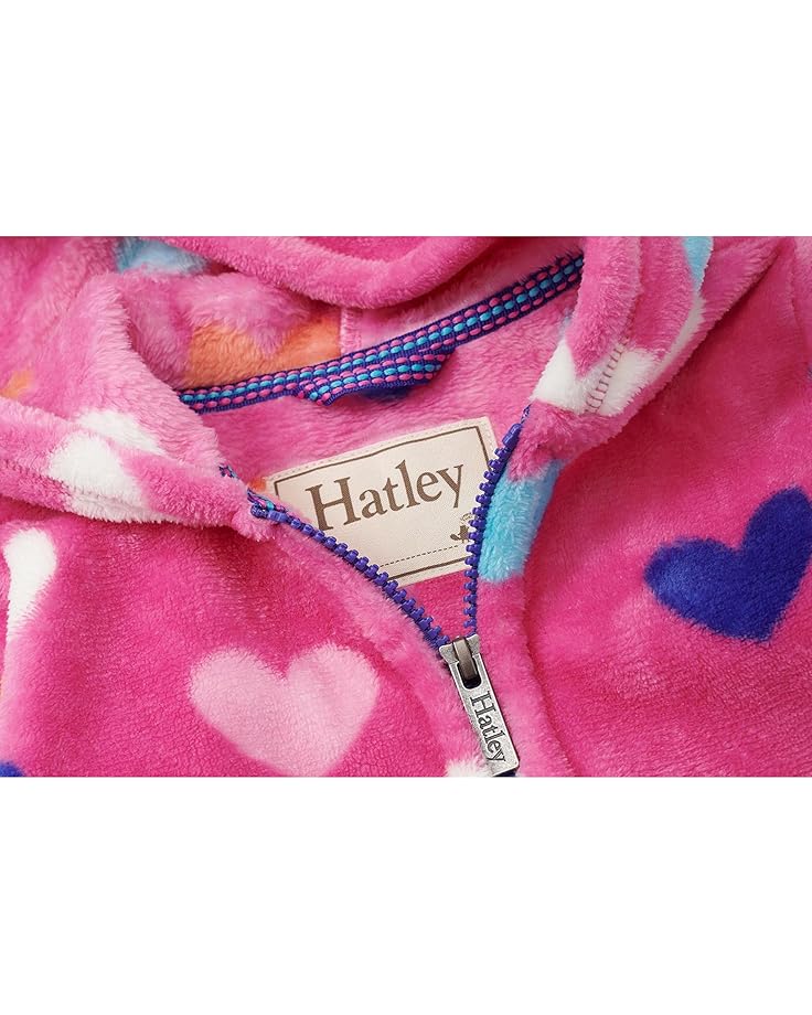 6pm Hatley Kids Hearts Fuzzy Fleece Zip-Up Hoodie (Toddler/Little Kid/Big Kid)