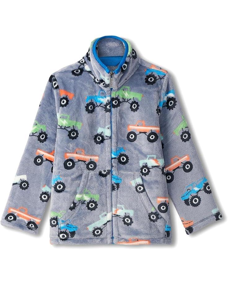 6pm Hatley Kids Monster Trucks Fuzzy Fleece Zip-Up (Toddler/Little Kid/Big Kid)