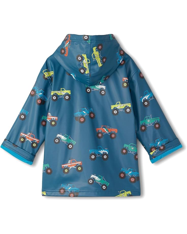 Hatley Kids Monster Trucks Zip-Up Rain Jacket (Toddler/Little Kid/Big Kid)
