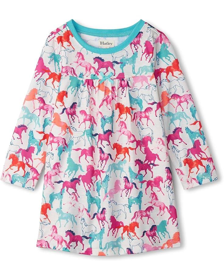 Hatley Kids Photo Horses Long Sleeve Nightdress (Toddler/Little Kid/Big Kid)