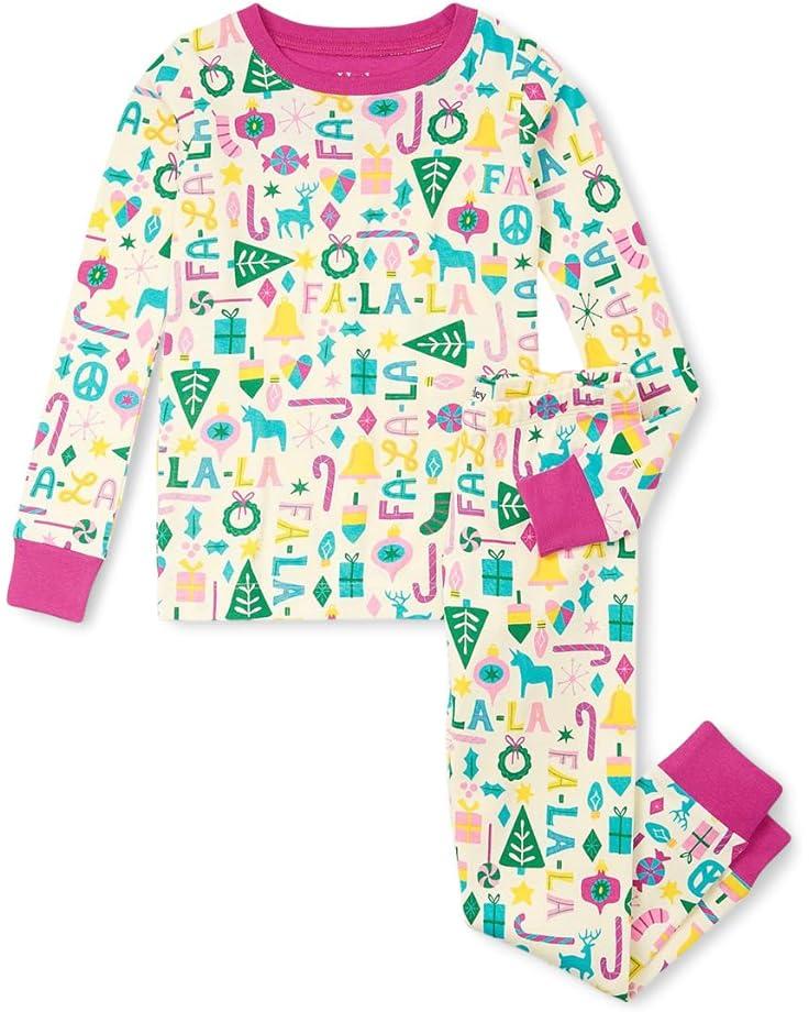 6pm Hatley Kids Pink Falala Cotton Pajama Set (Toddler/Little Kid/Big Kid)