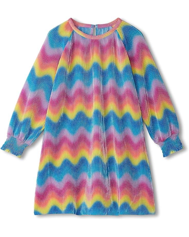 Hatley Kids Rainbow Wave Pleated A-line Dress (Toddler/Little Kid/Big Kid)
