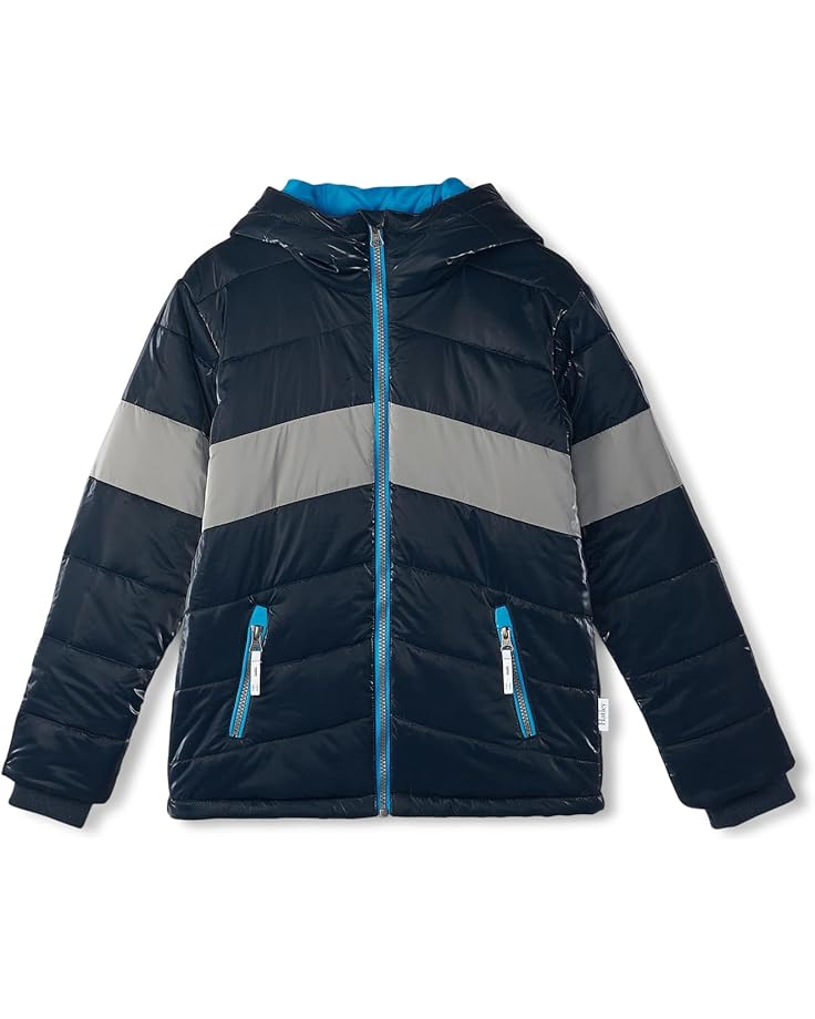 6pm Hatley Kids Shark Skin Colourblock Puffer Jacket (Toddler/Little Kid/Big Kid)