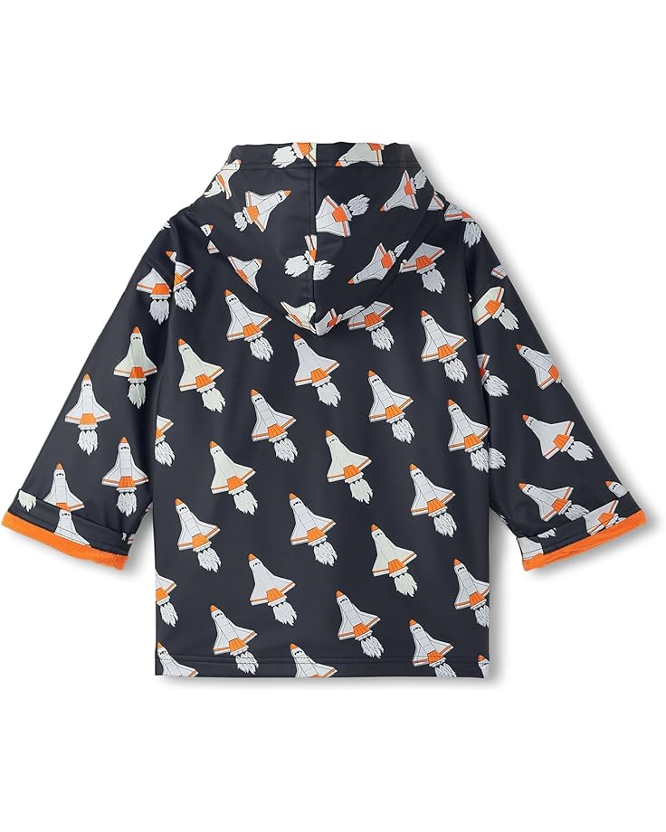 Hatley Kids Space Shuttle Colour Changing Zip-Up Rain Jacket (Toddler/Little Kid/Big Kid)