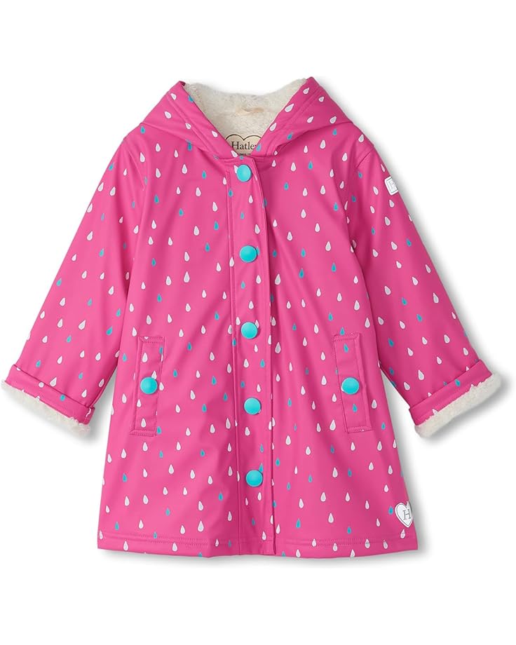 Hatley Kids Tiny Dots Colour Changing Sherpa Lined Splash Jacket (Toddler/Little Kid/Big Kid)