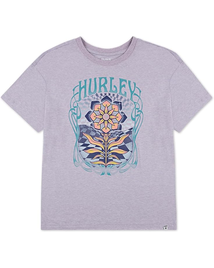 6pm Hurley Kids Cosmic Blooms Oversized Tee (Big Kid)