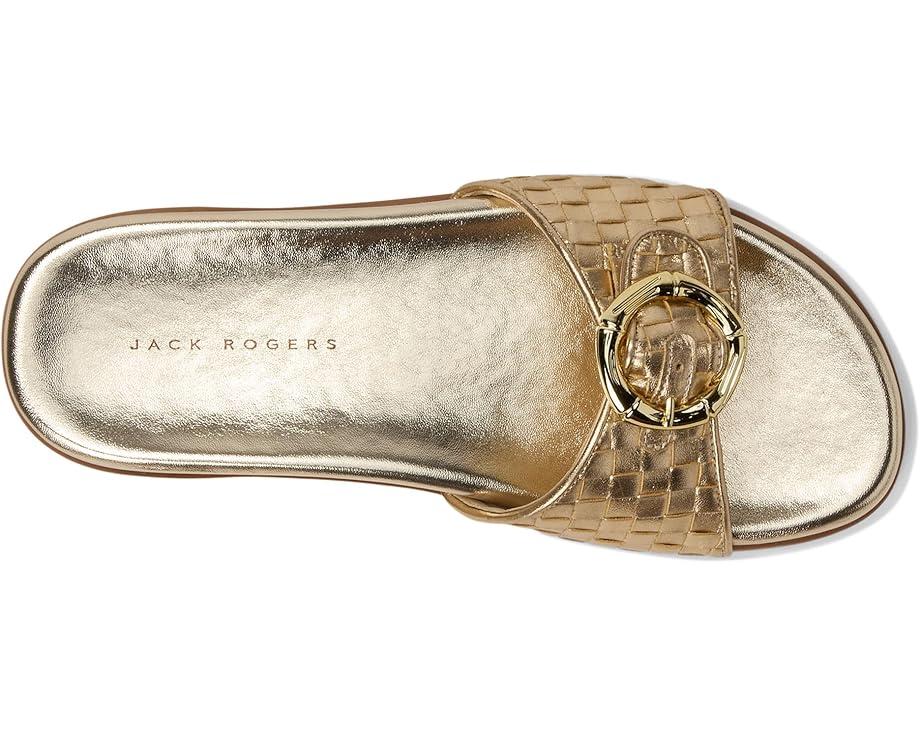 6pm Jack Rogers Essex Slide - Embossed Metallic Leather Women's