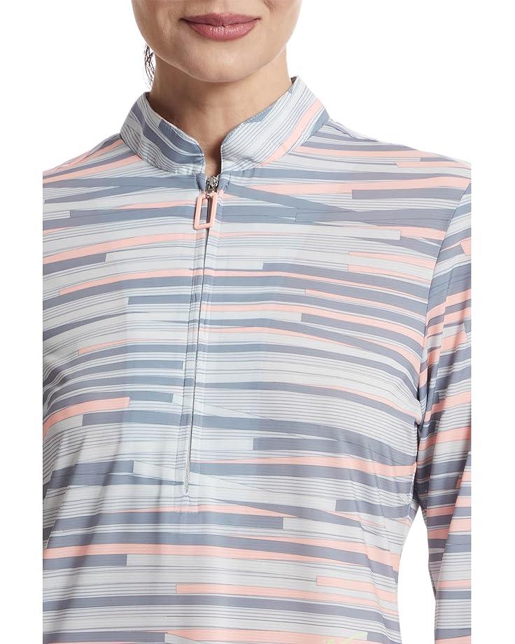 Jamie Sadock Sunsense Chopstix Print Long Sleeve 1/4 Zip Sun Protection Top Women's