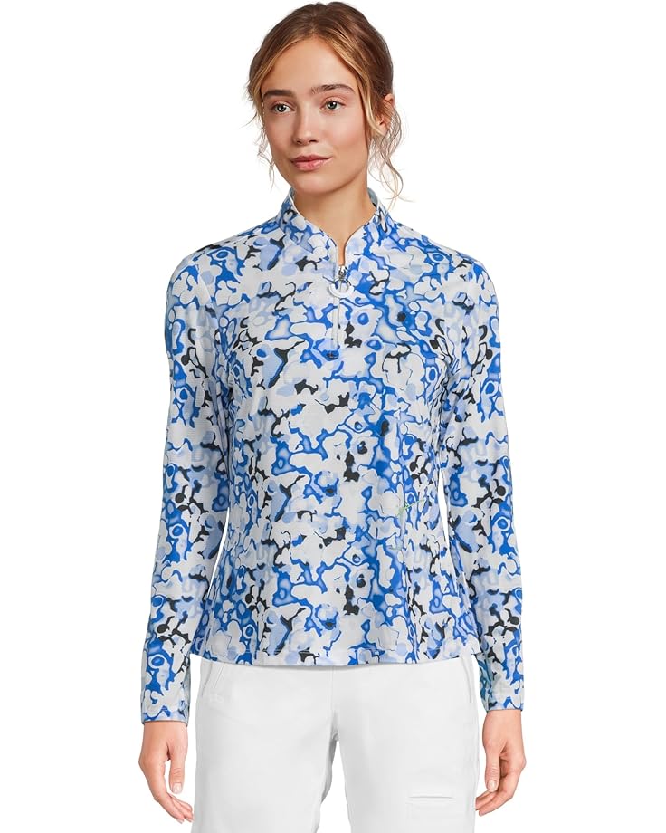 6pm Jamie Sadock Sunsense Dreamscape Print Long Sleeve 1/4 Zip Sun Protection Top Women's