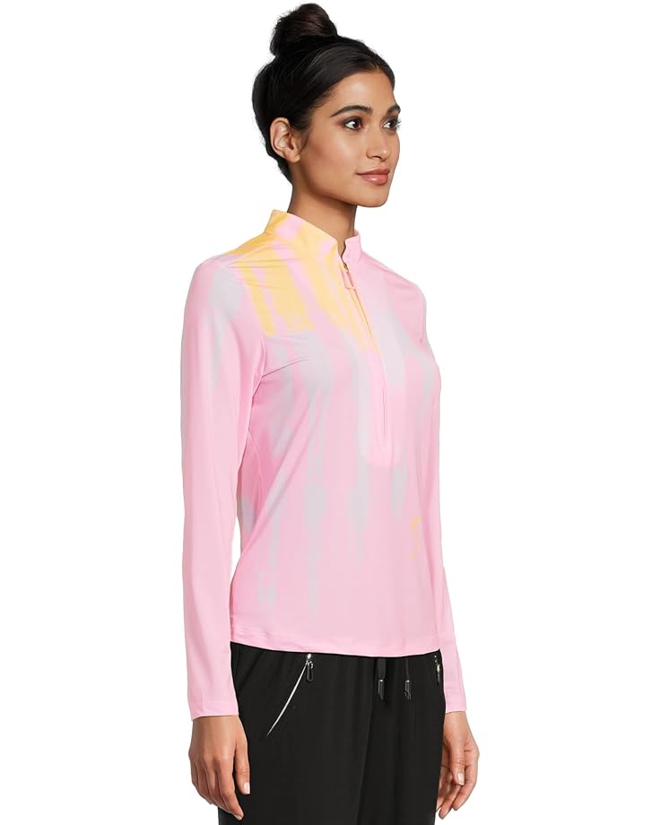 6pm Jamie Sadock Sunsense Kinetic Print Long Sleeve 1/4 Zip Sun Protection Top Women's