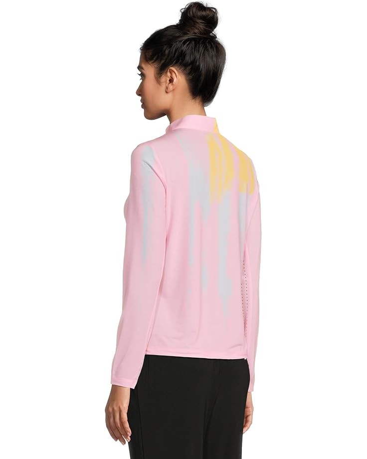 6pm Jamie Sadock Sunsense Kinetic Print Long Sleeve 1/4 Zip Sun Protection Top Women's