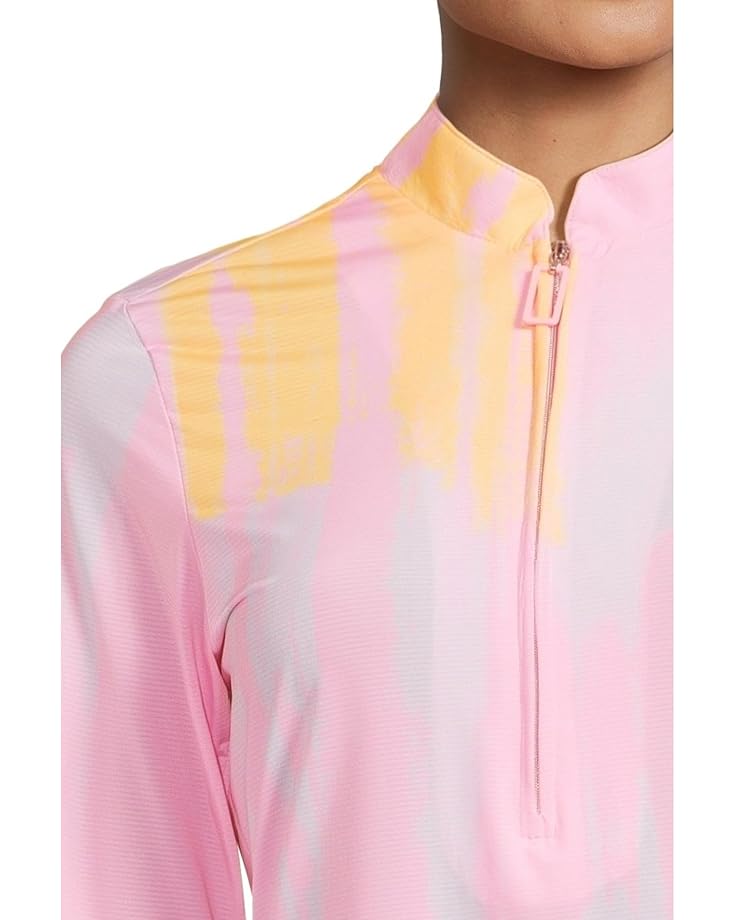 6pm Jamie Sadock Sunsense Kinetic Print Long Sleeve 1/4 Zip Sun Protection Top Women's