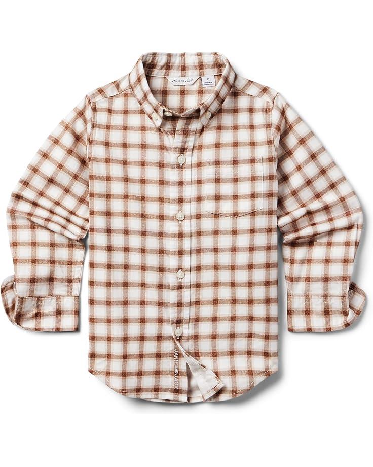Janie and Jack Brushed Tattersol Shirt (Toddler/Little Kid/Big Kid)