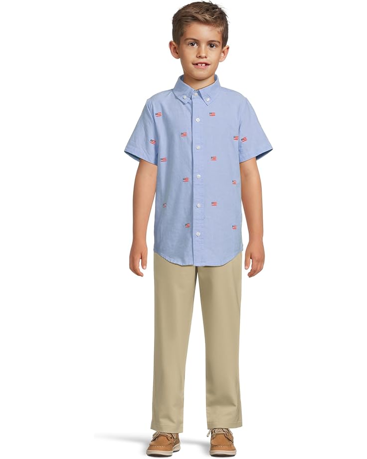 6pm Janie And Jack Embroidered Flag Icon Shirt (Toddler/Little Kids/Big Kids)