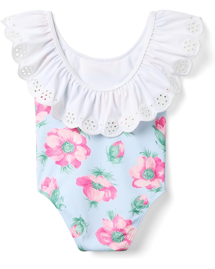 6pm Janie And Jack Floral Eyelet One-Piece Swim (Toddler/Little Kid/Big Kid)