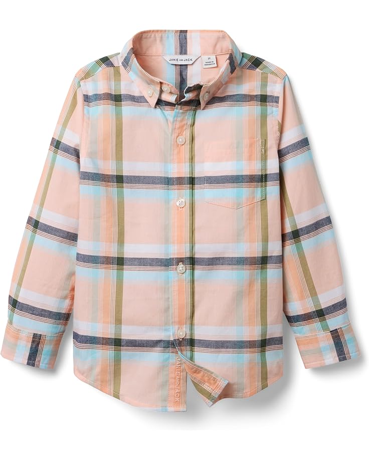 6pm Janie and Jack Madras Plaid Button-Down Shirt (Toddler/Little Kid/Big Kid)