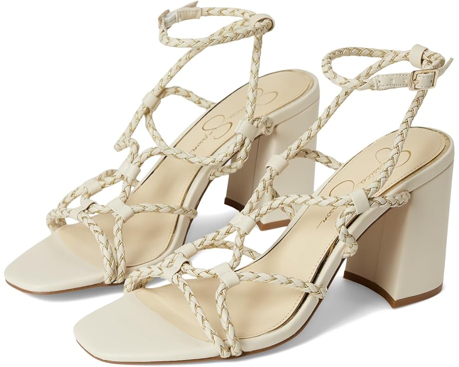 6pm Jessica Simpson Azimma Braided Block Heel Sandals Women's