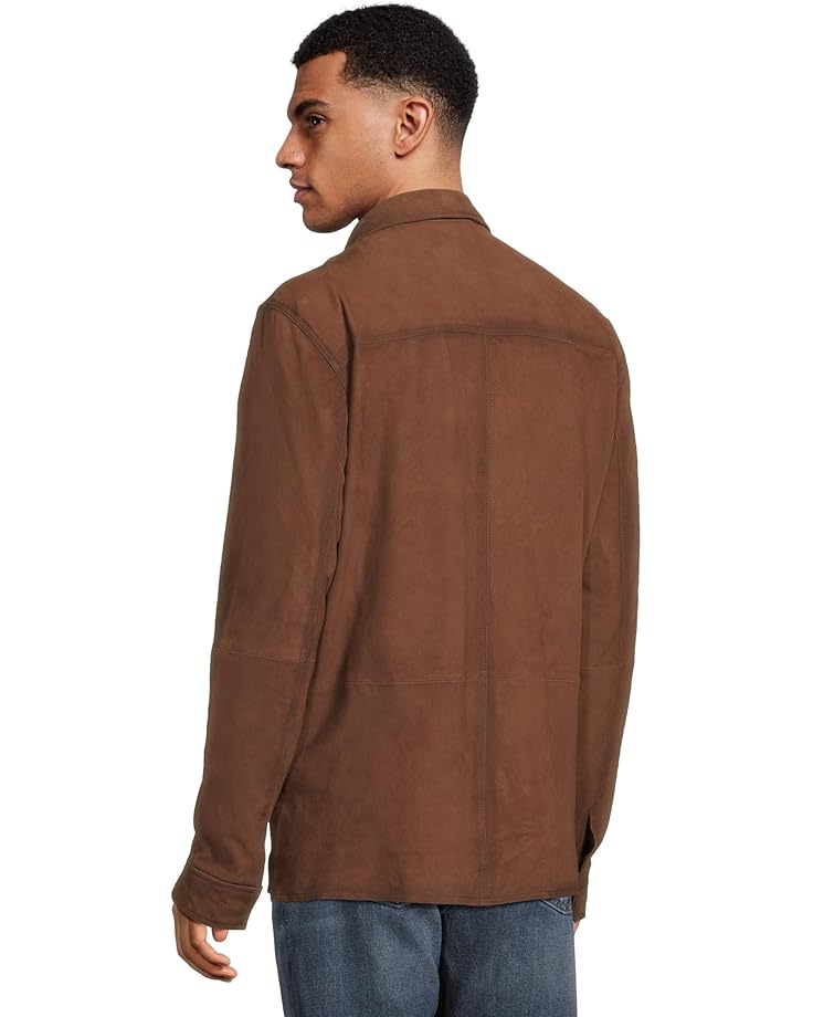6pm John Varvatos Izzy Leather Shirt Jacket L1416z3 Men's